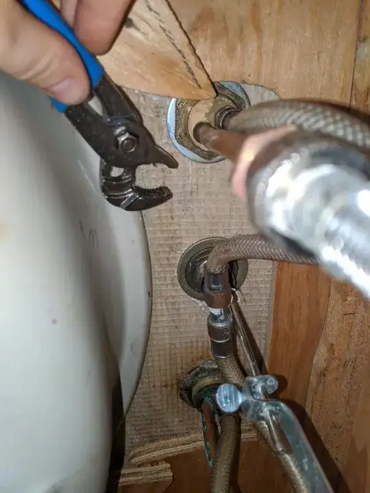 underside of sink