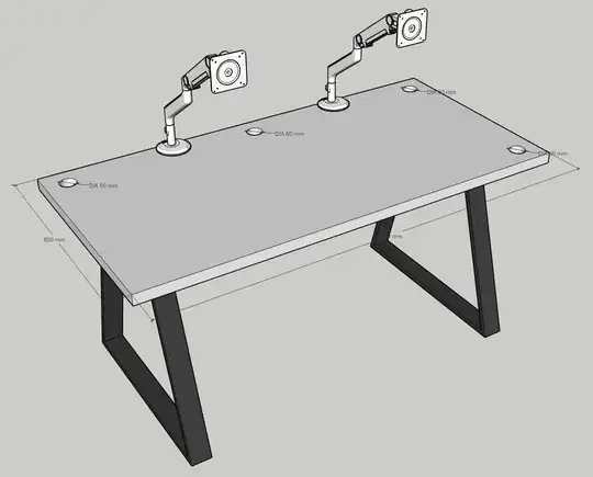 Oblique with monitor arms