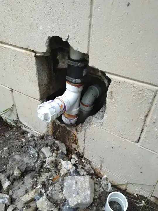 p trap submerged in water