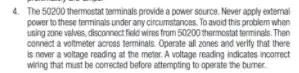 thermostat warning