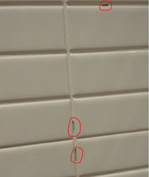 damaged grouting