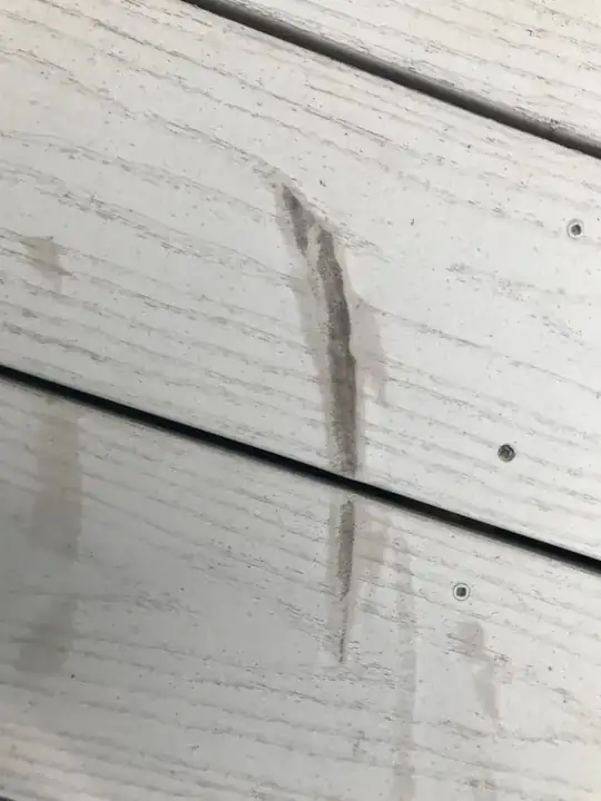 Deck damage (zoomed in)