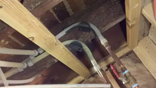 pipes coming from water heater are on the left