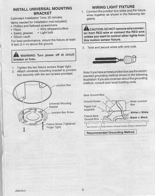 fixture installation pg3