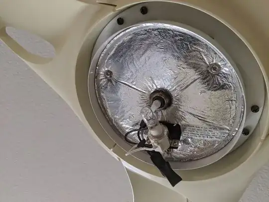 under lamp cover - closeup