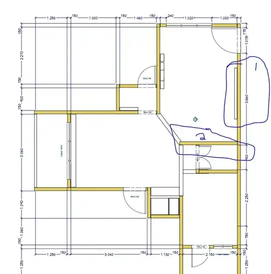 top view of floor plan of living room