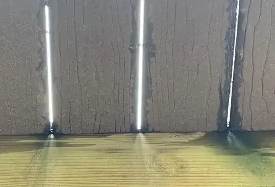 Bottom of composite deck board