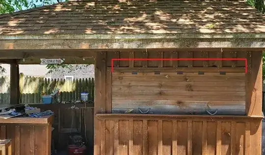 snip of original picture highlighting area of damage