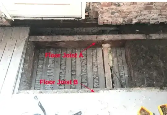 Floor joist view