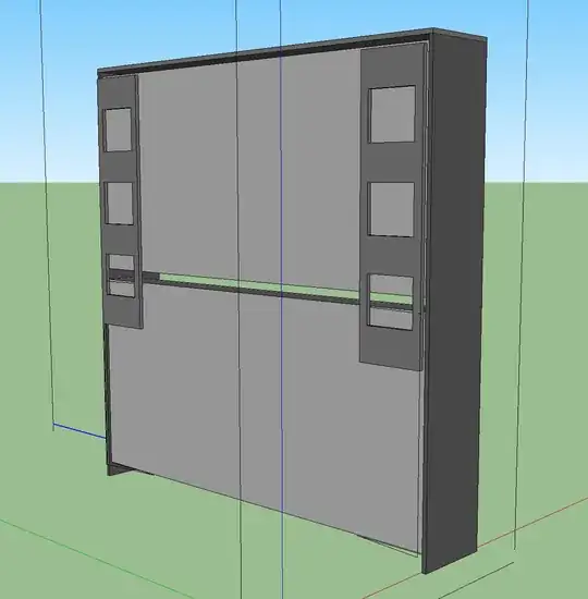 Closed Position of Murphy Bunk Bed