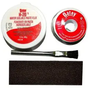 Flux and solder