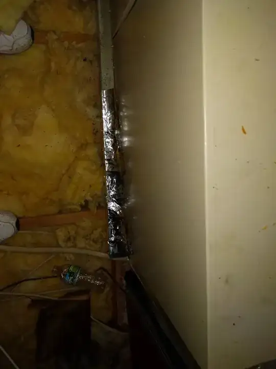 big gap #3, and yes, some idiot left a water bottle in the attic
