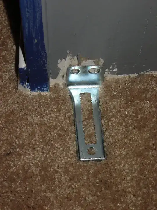 Bracket near wall