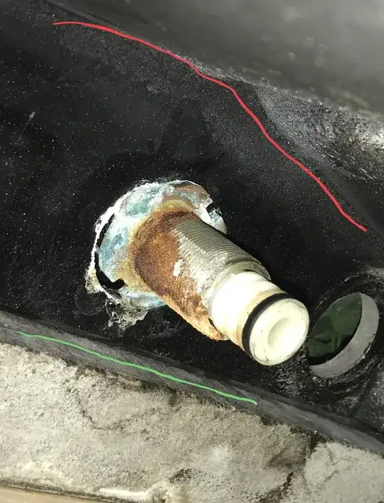 corroded faucet