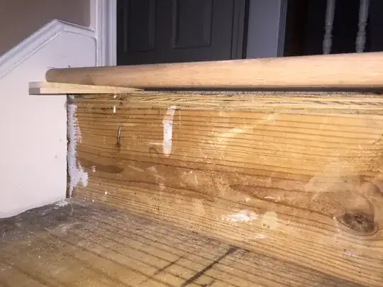 shimmed stair tread
