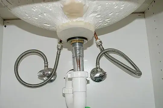 supply lines under sink
