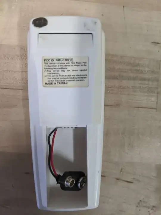 remote control back - without battery