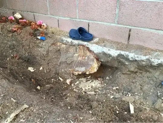 stump under walll