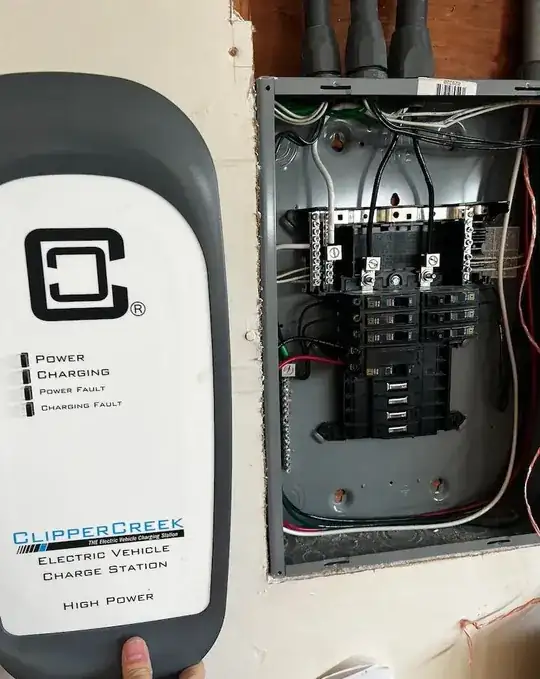 EVSE next to panel