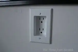recessed power receptacle