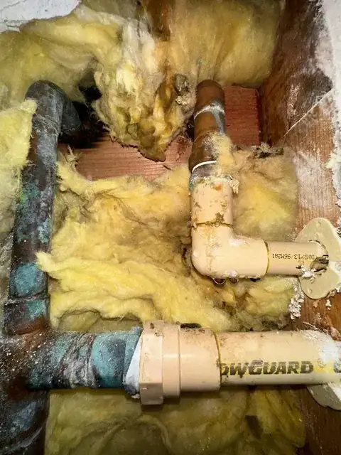 WHITE POWDER IS FROM DRYWALL