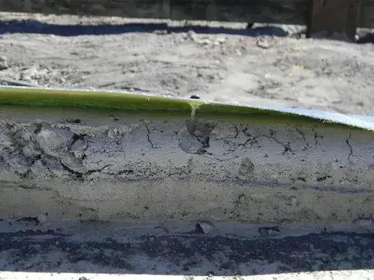 Fastener is not actually secured to anything (concrete beneath it is missing)