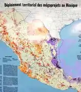 Carte murale du Mexique produite par GeoComunes
