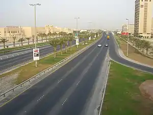 photograph of a trunk highway in Bahrain