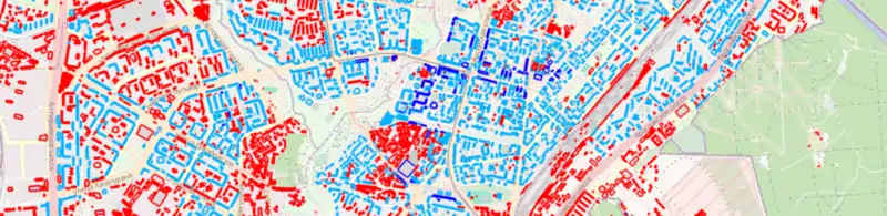 Showing building heights in the north of Moscow