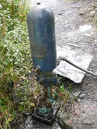 A hydraulic ram in situation