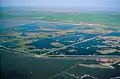 Evaporation basins in the former Kesterson National Wildlife Refuge, used to remove selenium from river water.