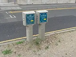 Gas Mains cathodic protection markers, Wellington Street, Leeds