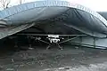 tent used as hangar