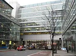 Commercial building across a big road (skipping ground floor) min_level 1