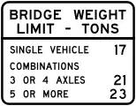 Illinois:maxweight=17 stmaxweight:hgv:conditional=21 st @ (axle=3 and trailer); 21 st @ (axle=4 and trailer); 23 st @ (axle>=5 and trailer)maxweight:hgv:conditional=21 st @ (axle=3 or axle=4); 23 st @ (axle>=5)(specify unit as short tons)