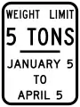 Illinois:maxweight:conditional=5 st @ (Jan 05-Apr 05)(specify unit as short tons)