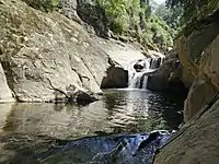 Stream Pool "Jump Rock" along Macquarie Rivulet, Macquarie Pass, NSW, Australia.