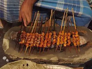 Kebab-a dish cooked on coals