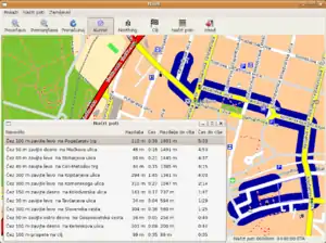 Navit routing in Ljubljana in Slovenian language