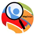 Mapswipe round sticker
