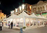 Marquee in front of a restaurant