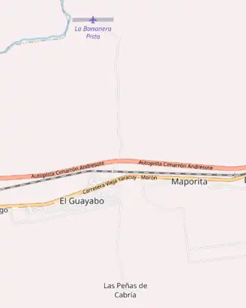 Puede darse el caso donde la "carretera vieja" es tan importante para los pobladores locales que incluso la usen más que la autopista.[Ver en el mapa]