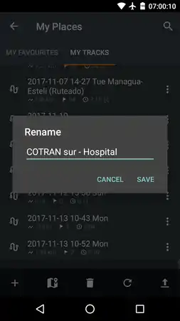 (7) Rename your GPS track