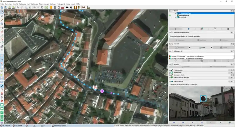 Imaxes do OpenStreetCam en JOSM