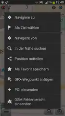 Verwende Position … (OsmAnd 1.7)