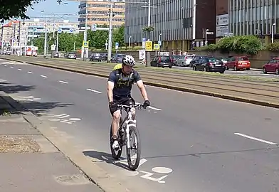 pictogram – a symbolic marking for specific traffic modes.