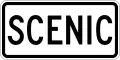 One of many signs that mark a route as scenic in the United States