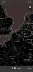 Map with English label with dark filter