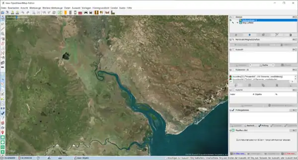 Editando o bloque seleccionado no JOSM