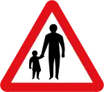 UK pedestrian ahead zone